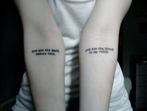 Couple of Quotes Tattoos for Girls on Arm