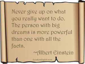 Albert Einstein Quote on Determination and Dreams