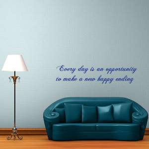 Happy Endings Quote Wall Decal