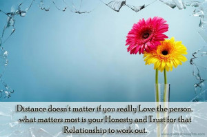 Relationship Quotes – Distance doesn’t matter if you really love ...