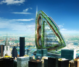 futuristic skyscraper farm building design concept