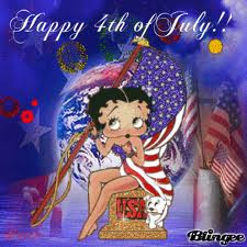 4th of july betty boop card