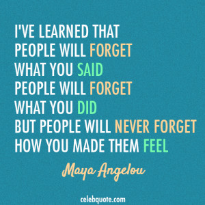 ive-learned-that-people-forget-what-you-said-peopel-will-forget-what ...