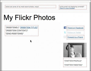 Use flickr and dribbble to send automatic RSS emails