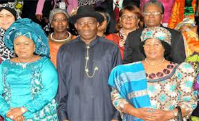 President Joyce Banda, right with Nigeria's first couple