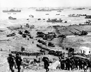 The build-up of Omaha Beach. Reinforcements of men and equipment ...