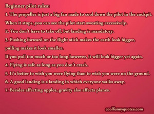 Funny Pilot Quotes Pilot rules