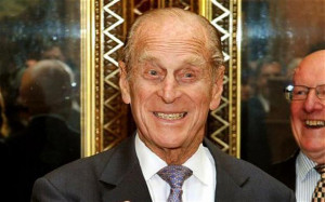 The Duke of Edinburgh smiles during a reception for the Action on ...
