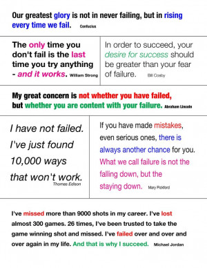 ABC Quotes about trying hard and not quitting (used with Long Shot)