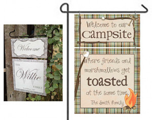 Welcome To Our Campsite Where Friends And Marsh Mallews Get Toasted Of ...