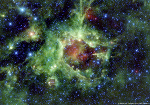 La nébuleuse Sh2-284 dans la constellation de la Licorne. Crédit ...