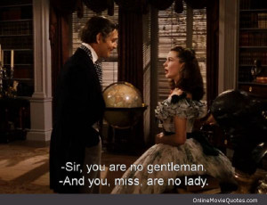 Scarlett O'Hara (Vivien Leigh) and Rhett Butler (Clark Gable) in Gone ...