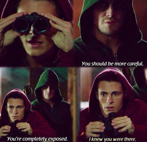 Roy Harper and Oliver Queen on Arrow (Colton Haynes and Stephen Amell)