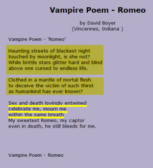 vampire love poem image a vampire is an immortal my vampire lovea poem ...