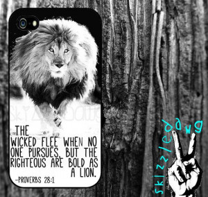 Lion Quote Bible Verse Apple iPhone 4/4S and 5 Case by Skizzzledawg, $ ...