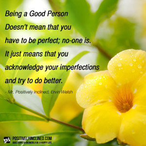 Being a Good Person Doesn’t Mean That You Have To Be Perfect
