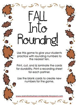 Math, Schools Math, Teaching Ideas, Math Ideas, Welcome Fall, Round ...