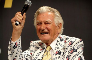 Former Australian Prime Minister Bob Hawke told a joke at a lunch to ...