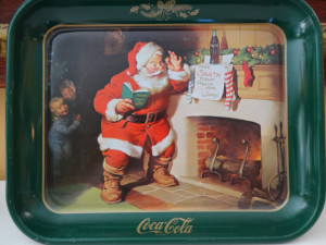Vintage Coca Cola Christmas Tray - 1983 Coca Cola Advertising Tray ...