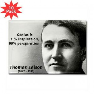 Thomas Edison: Genius Hard Work and Perspiration : Famous Art Science