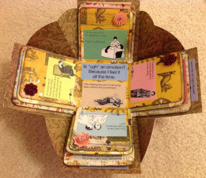 Explosion box with quotes