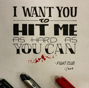 Simmons , incorporates striking typography with iconic movie quotes ...