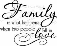 Family Is What Happens Wall Quote Decal