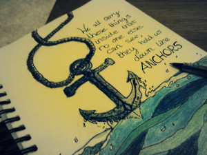 anchor, art, book, inspire, ocean, photography, quote, sea