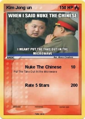 Kim Jong Un Pokemon Card , Kim Jong Il Pokemon , Kim Jong Un Funny ...