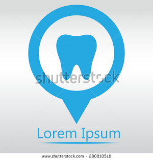 tooth icon, icom map pin.