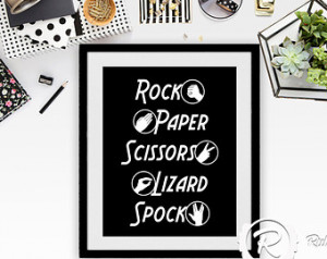 ... Spock, Big Bang Theory Quote, TV Show Quote, Typographic Art Printable