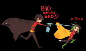 batman dc comics Damian Wayne tim drake Red Robin