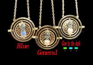 Harry Potter time turner necklace, hollow necklace,glow in the dark ...