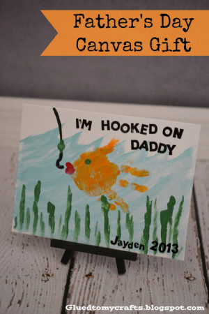 Father's Day Gift Ideas — DIY Father's Day Fishing Canvas Art