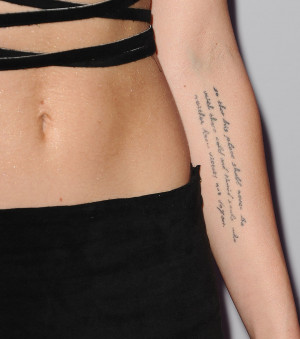 Quotes About Being Strong Tattoos She has a tattoo of a teddy