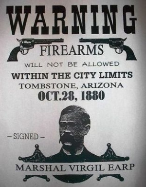 Virgil Earp 1880 Tombstone Arizona Firearms Poster1880 Tombstone ...