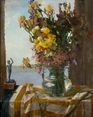 Ernst Albert Fischer-Coerlin (1853-1932) - Still life with flowers.