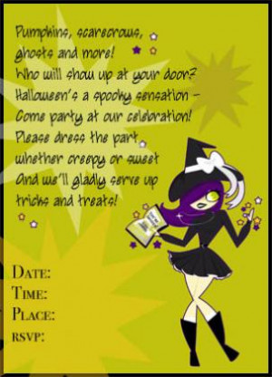 Halloween Invite Wording