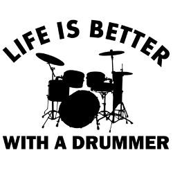 life_is_better_with_a_drummer_greeting_card.jpg?height=250&width=250 ...
