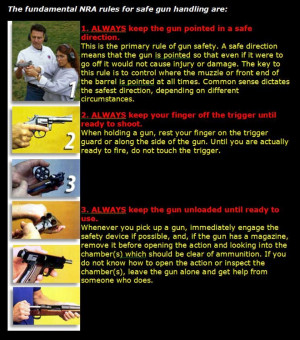 ... nra rules for safe gun handling are 1 always keep the gun pointed in