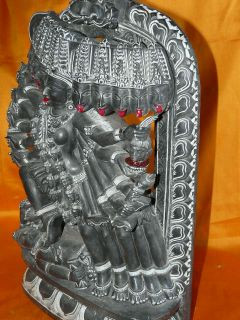 Hindu Goddess Kali Standing on body of Shiva Black Stone Statue 16 HD ...