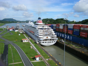 Ship Entering The Panama Canal