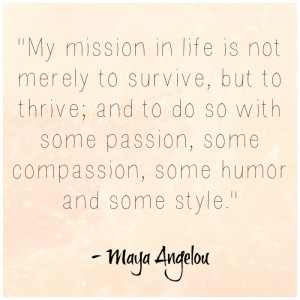 ... so with some passion, some compassion, some humor and some style