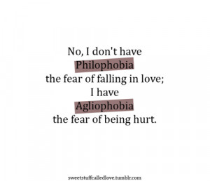 Fear of being hurt.. and REJECTED.