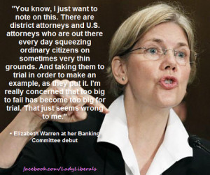 elizabeth warren with quote - You know, I just want to note on this ...
