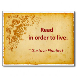 Flaubert Quote on Reading Post Card