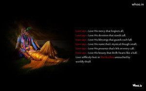 Krishna Love Quotes with Dark Backround HD Wallpaper,Radhe Krishna ...