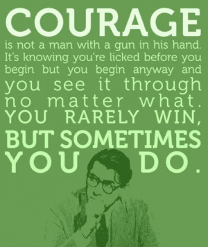 Atticus Finch quote from the novel, 