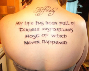 Thoughtful Back Tattoo