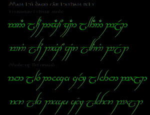 Sindarin Phrases In Lotr Picture